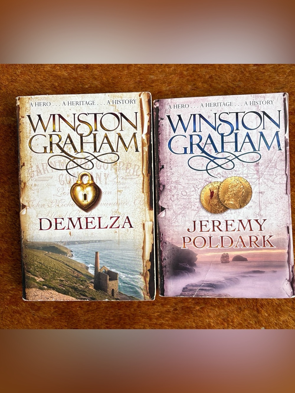 Two Winston Graham Poldark Novels — 'Demelza' & 'Jeremy Poldark' ppbk